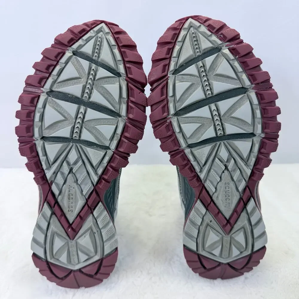 Saucony Excursion TR9 Trail Running Shoes Gray Plum Womens Size 8 Wide